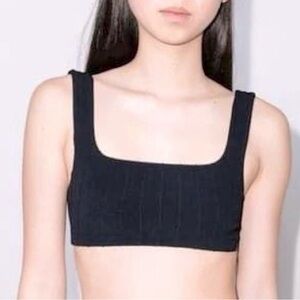 Hunza G black Thelma bikini TOP ONLY